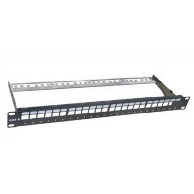 Патч-панель Hypernet 19" 1U 24 порта, наборная, с менеджером кабеля (PP-M24-STP) - фото 1 Патч-панель Hypernet 19" 1U 24 порта, наборная, с менеджером кабеля (PP-M24-STP) - фото 1