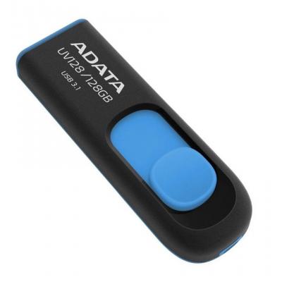 USB флеш накопичувач ADATA 128GB UV128 Black/Blue USB 3.1 (AUV128-128G-RBE) - фото 3 USB флеш накопичувач ADATA 128GB UV128 Black/Blue USB 3.1 (AUV128-128G-RBE) - фото 3