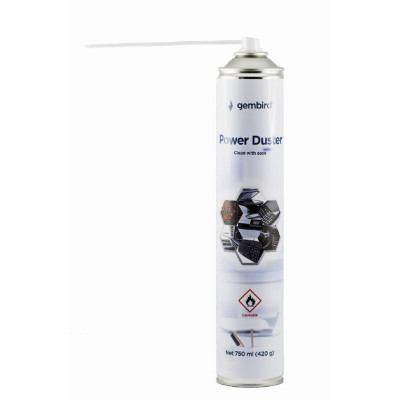 Стиснене повітря для чистки spray duster 750ml Gembird (CK-CAD-FL750-01) - фото 1 Стиснене повітря для чистки spray duster 750ml Gembird (CK-CAD-FL750-01) - фото 1