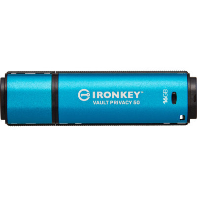 USB флеш накопичувач Kingston 16GB IronKey Vault Privacy 50 Blue USB 3.2 (IKVP50/16GB) - фото 3 USB флеш накопичувач Kingston 16GB IronKey Vault Privacy 50 Blue USB 3.2 (IKVP50/16GB) - фото 3