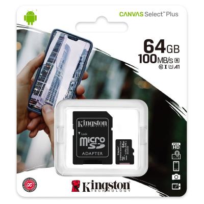 Карта пам'яті Kingston 64GB micSDXC class 10 A1 Canvas Select Plus (SDCS2/64GB) - фото 3 Карта пам'яті Kingston 64GB micSDXC class 10 A1 Canvas Select Plus (SDCS2/64GB) - фото 3