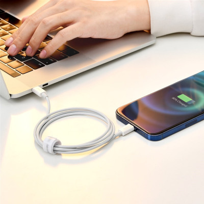 Дата кабель USB-C to Lightning 1.0m 20W Superior Series White Baseus (CATLYS-A02) - фото 9 Дата кабель USB-C to Lightning 1.0m 20W Superior Series White Baseus (CATLYS-A02) - фото 9