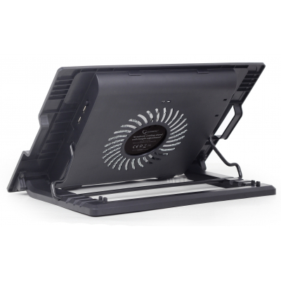 Підставка до ноутбука Gembird до 17", 1x150 mm fan, black (NBS-1F17T-01) - фото 3 Підставка до ноутбука Gembird до 17", 1x150 mm fan, black (NBS-1F17T-01) - фото 3