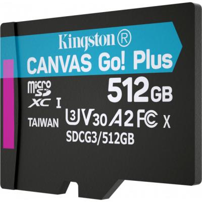 Карта пам'яті Kingston 512GB microSDXC class 10 UHS-I/U3 Canvas Go Plus (SDCG3/512GBSP) - фото 3 Карта пам'яті Kingston 512GB microSDXC class 10 UHS-I/U3 Canvas Go Plus (SDCG3/512GBSP) - фото 3