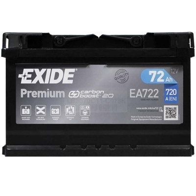 Акумулятор автомобільний EXIDE PREMIUM 72A (EA722) - фото 1 Акумулятор автомобільний EXIDE PREMIUM 72A (EA722) - фото 1