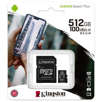 Карта пам'яті Kingston 512GB microSD class 10 A1 Canvas Select Plus (SDCS2/512GB) - фото 3 Карта пам'яті Kingston 512GB microSD class 10 A1 Canvas Select Plus (SDCS2/512GB) - фото 3