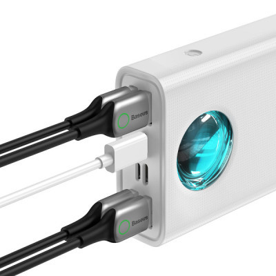 Батарея універсальна Baseus Amblight 30000mAh 65W, 6A, QC3.0, PD3.0, cable Type-C/100W (PPLG-A02) - фото 2 Батарея універсальна Baseus Amblight 30000mAh 65W, 6A, QC3.0, PD3.0, cable Type-C/100W (PPLG-A02) - фото 2