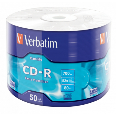 Диск CD Verbatim CD-R 700Mb 52x Wrap-box Extra (43787) - фото 1 Диск CD Verbatim CD-R 700Mb 52x Wrap-box Extra (43787) - фото 1