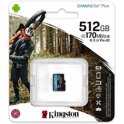 Карта пам'яті Kingston 512GB microSDXC class 10 UHS-I/U3 Canvas Go Plus (SDCG3/512GBSP) - фото 6 Карта пам'яті Kingston 512GB microSDXC class 10 UHS-I/U3 Canvas Go Plus (SDCG3/512GBSP) - фото 6