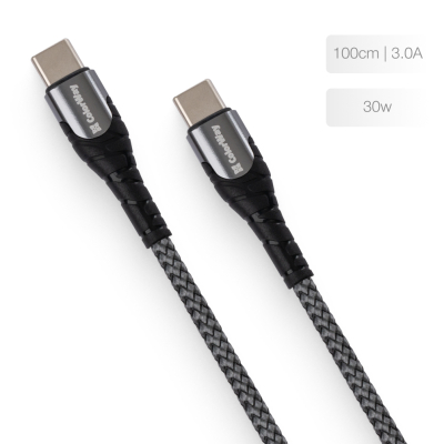 Дата кабель USB-C to USB-C 2.0m PD Fast Charging 65W 3A grey ColorWay (CW-CBPDCC039-GR) - фото 2 Дата кабель USB-C to USB-C 2.0m PD Fast Charging 65W 3A grey ColorWay (CW-CBPDCC039-GR) - фото 2