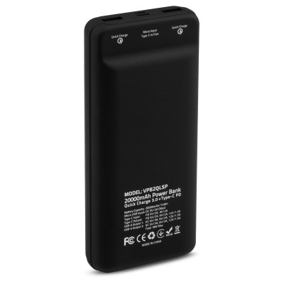 Батарея універсальна Vinga 20000 mAh QC3.0 Display soft touch black (VPB2QLSBK) - фото 2 Батарея універсальна Vinga 20000 mAh QC3.0 Display soft touch black (VPB2QLSBK) - фото 2