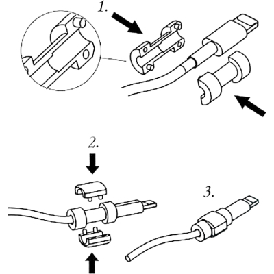 Тримач для кабелю Extradigital Cable Clips Savior for Aplle iPhone, захист від заломів, Red (KBC1738) - фото 4 Тримач для кабелю Extradigital Cable Clips Savior for Aplle iPhone, захист від заломів, Red (KBC1738) - фото 4