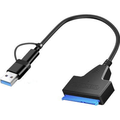Адаптер USB3.0 Type-A/C HDD 2,5" SATA II/III / SSD Dynamode (DM-AD-SATA-U3) - фото 1 Адаптер USB3.0 Type-A/C HDD 2,5" SATA II/III / SSD Dynamode (DM-AD-SATA-U3) - фото 1