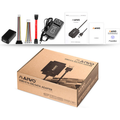 Адаптер Maiwo USB 3.0 to 2.5/3.5'' IDE/SATA HDD/SSD, 5.25'' CD-R, PA 2V/2A (K132U3IS) - фото 4 Адаптер Maiwo USB 3.0 to 2.5/3.5'' IDE/SATA HDD/SSD, 5.25'' CD-R, PA 2V/2A (K132U3IS) - фото 4