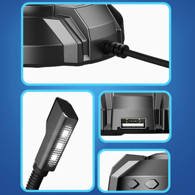 Мікрофон HP DHP-1100C RGB backlit 3.5мм+USB Black (DHP-1100C) - фото 4 Мікрофон HP DHP-1100C RGB backlit 3.5мм+USB Black (DHP-1100C) - фото 4