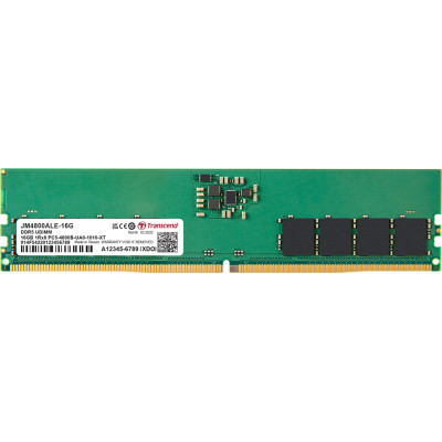 Модуль пам'яті для комп'ютера DDR5 16GB 4800 MHz Transcend (JM4800ALE-16G) - фото 1 Модуль пам'яті для комп'ютера DDR5 16GB 4800 MHz Transcend (JM4800ALE-16G) - фото 1