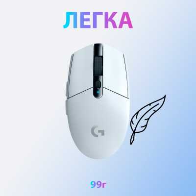 Мишка Logitech G305 Lightspeed White (910-005291) - фото 5 Мишка Logitech G305 Lightspeed White (910-005291) - фото 5