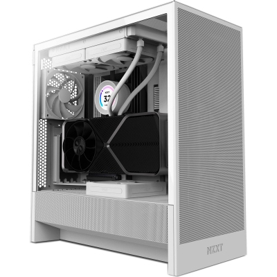Корпус NZXT H5 Flow Compact All White (CC-H52FW-01) - фото 1 Корпус NZXT H5 Flow Compact All White (CC-H52FW-01) - фото 1