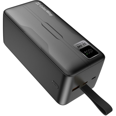 Батарея універсальна ColorWay 50 000 mAh PD/18W, QC3.0/22.5, Digital Display, Black (CW-PB500LPC5BK-PDD) - фото 4 Батарея універсальна ColorWay 50 000 mAh PD/18W, QC3.0/22.5, Digital Display, Black (CW-PB500LPC5BK-PDD) - фото 4