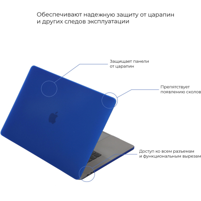 Чохол до ноутбука Armorstandart 13.3" MacBook Air 2018 (A2337/A1932/A2179) Matte Shell, Dark Blue (ARM57226) - фото 2 Чохол до ноутбука Armorstandart 13.3" MacBook Air 2018 (A2337/A1932/A2179) Matte Shell, Dark Blue (ARM57226) - фото 2