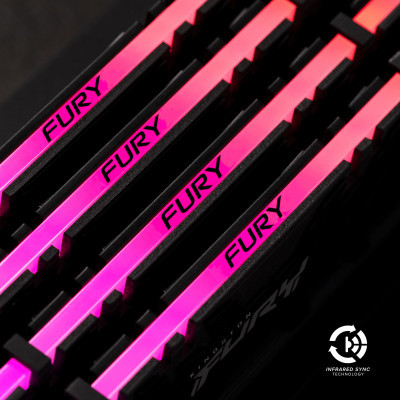 Модуль пам'яті для комп'ютера DDR4 16GB (2x8GB) 3600 MHz Fury Renegade RGB Kingston Fury (ex.HyperX) (KF436C16RBAK2/16) - фото 6 Модуль пам'яті для комп'ютера DDR4 16GB (2x8GB) 3600 MHz Fury Renegade RGB Kingston Fury (ex.HyperX) (KF436C16RBAK2/16) - фото 6