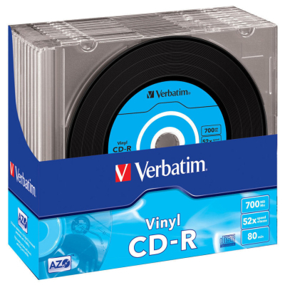 Диск CD Verbatim CD-R 700Mb 52x Slim case Vinyl AZO (43426) - фото 1 Диск CD Verbatim CD-R 700Mb 52x Slim case Vinyl AZO (43426) - фото 1
