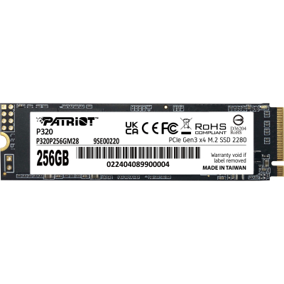Накопичувач SSD M.2 2280 256GB Patriot (P320P256GM28) - фото 1 Накопичувач SSD M.2 2280 256GB Patriot (P320P256GM28) - фото 1