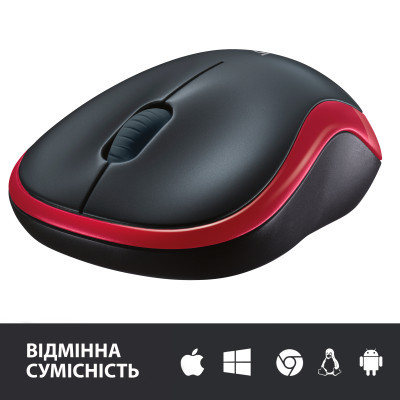 Мишка Logitech M185 red (910-002240) - фото 5 Мишка Logitech M185 red (910-002240) - фото 5