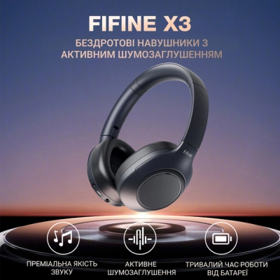Навушники Fifine X3 Wireless Black (X3) - фото 5 Навушники Fifine X3 Wireless Black (X3) - фото 5