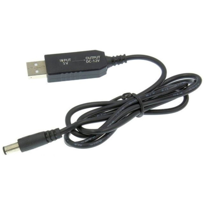 Кабель живлення USB 2.0 AM to DC 5.5 х 2.1 mm 1.0m 5V to 12V Dynamode (DM-USB-DC-5.5x2.1-12V) - фото 1 Кабель живлення USB 2.0 AM to DC 5.5 х 2.1 mm 1.0m 5V to 12V Dynamode (DM-USB-DC-5.5x2.1-12V) - фото 1
