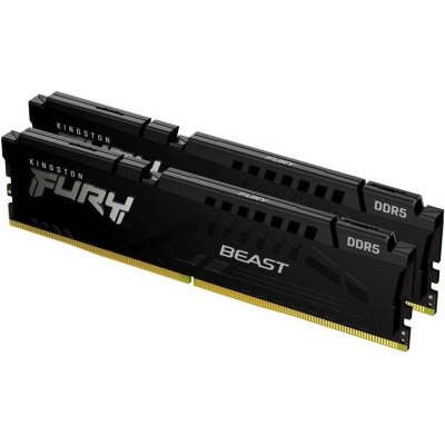 Модуль пам'яті для комп'ютера DDR5 32GB (2x16GB) 6000 MHz Beast Black XMP Kingston Fury (ex.HyperX) (KF560C30BBK2-32) - фото 2 Модуль пам'яті для комп'ютера DDR5 32GB (2x16GB) 6000 MHz Beast Black XMP Kingston Fury (ex.HyperX) (KF560C30BBK2-32) - фото 2
