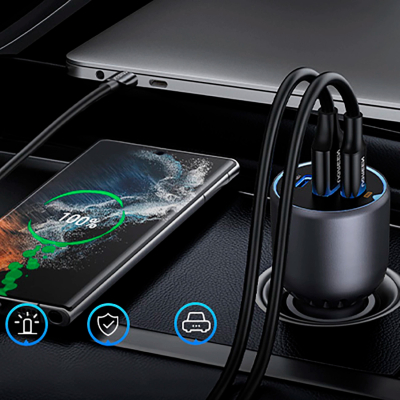 Зарядний пристрій Ugreen 3xUSB 130W (2xUSB-C+USB-A) QC3.0 (EC705) (35025) - фото 3 Зарядний пристрій Ugreen 3xUSB 130W (2xUSB-C+USB-A) QC3.0 (EC705) (35025) - фото 3