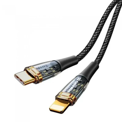 Дата кабель USB-C to Lightning 1.2m 3A 27W black ColorWay (CW-CBPDCL057-BK) - фото 2 Дата кабель USB-C to Lightning 1.2m 3A 27W black ColorWay (CW-CBPDCL057-BK) - фото 2