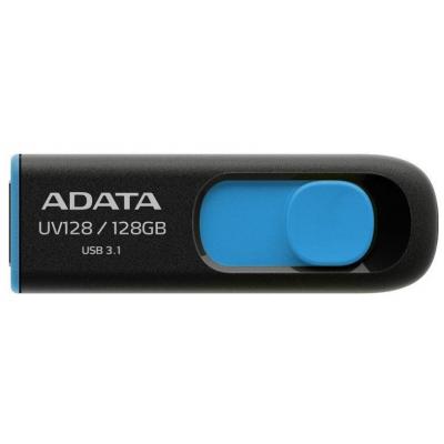 USB флеш накопичувач ADATA 128GB UV128 Black/Blue USB 3.1 (AUV128-128G-RBE) - фото 1 USB флеш накопичувач ADATA 128GB UV128 Black/Blue USB 3.1 (AUV128-128G-RBE) - фото 1
