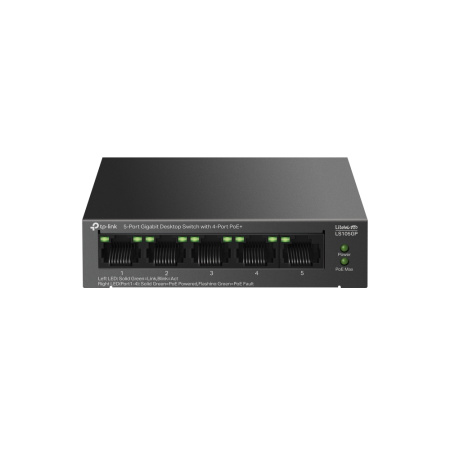 Комутатор TP-LINK LS105GP  5xGE (4xPoE), 65 Вт - фото 1
