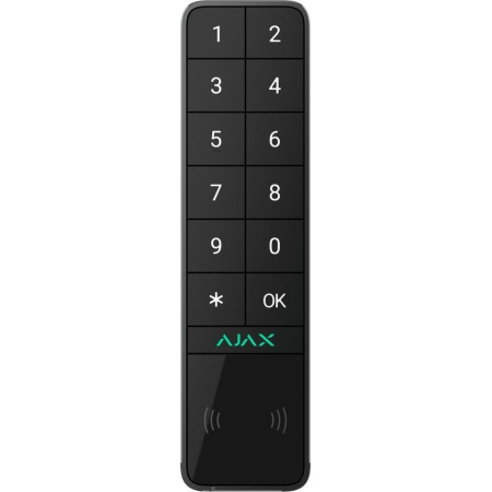 Бездротова зовнішня клавіатура Ajax KeyPad Outdoor Jeweller, чорна - фото 1