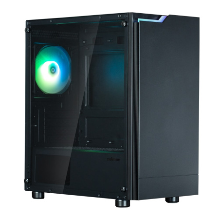 Zalman Корпус T4 Plus без БЖ, 2xUSB3.0, 1xUSB2.0, 1x120мм ARGB, VGA 3200мм, mATX, чорний - фото 1