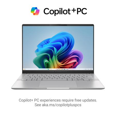 ASUS Ноутбук Vivobook S 14 M5406NA-QD080 14" WUXGA OLED, AMD R5-7535HS, 16GB, F512GB, UMA, NoOS, Сріблястий - фото 2