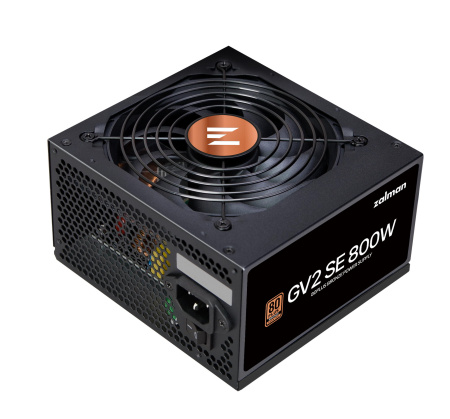 Блок живлення Zalman GV2SE  (800W) 88%, 80+ Bronze, 120мм, 1xMB 24pin(20+4), 1xCPU(4+4 pin + 8pin), 4xMolex, 8xSATA, 4xPCIe 8pin(6+2) - фото 1