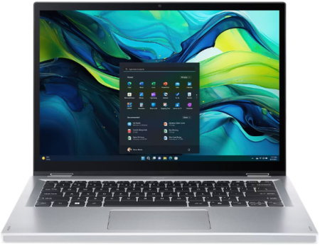 Acer Ноутбук Aspire Go Spin AGSP14-31PT 14" WUXGA IPS Touch, Intel 3-N355, 16GB, F512GB, UMA, Lin, сріблястий - фото 1