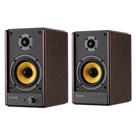 Акустична система MICROLAB SOLO 3 2.0, 40w, mini-jack/, коричневий - фото 2
