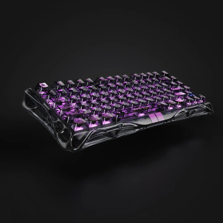 Клавіатура магнітна GravaStar Mercury V75 Lite 75keys, Blackcore, USB-A, Transparent Black - фото 4