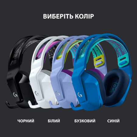 Гарнітура Logitech G733 Lightspeed Wireless RGB, LILAC - фото 9