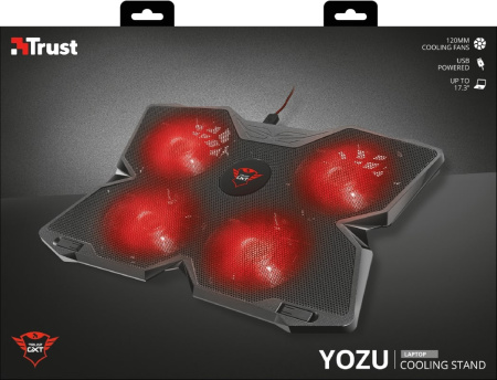 Підставка для ноутбука Trust GXT 278 Yozu, до 17.3", RED LED, чорний - фото 8