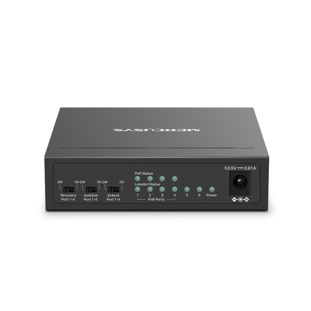 Комутатор MERCUSYS MS106LP 6xFE (4xPoE), 40Вт, Некерований - фото 3