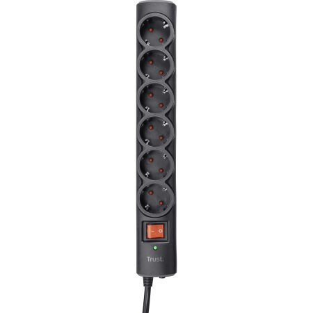Розгалуджувач мережевий Trust Surge Guard, 1.8м, 4xТипF, чорний - фото 2