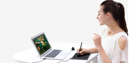 Графічний планшет Huion 4.8"x3" H430P, microUSB, чорний - фото 4