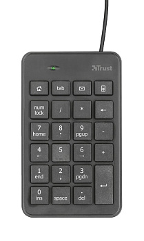 Клавіатура мембрана Trust Xalas USB-A Numeric Keypad 23Key, USB-A, чорний Клавіатура мембрана Trust Xalas USB-A Numeric Keypad 23Key, USB-A, чорний