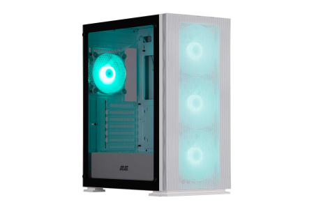 Корпус 2E GAMING Virtus Neo G3301NW без БЖ 2xUSB3.0, 1xUSB2.0, 3x140мм ARGB, 1x120мм ARGB, VGA 340мм, LCS ready, контролер з пультом, TG Side Panel, ATX, білий - фото 1
