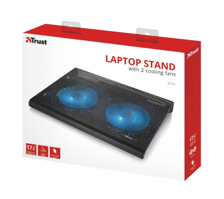 Підставка для ноутбука Trust Azul, до 17.3", 2xUSB-A, BLUE LED, чорний - фото 10